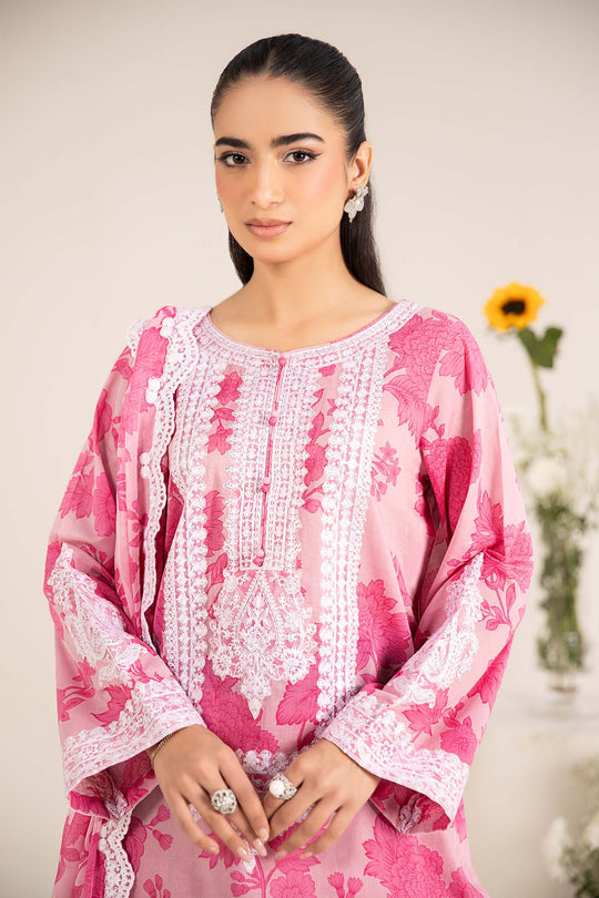 MARIA.B | MPRINTS WITH EMBROIDERED LAWN | UNSTITCHED 3-PIECE SUIT |DW-EF25-124
