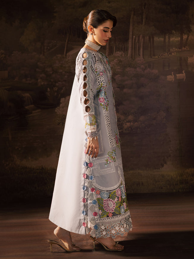 PARISHAY | PREMIUM HEAVY CHICKENKARI LAWN WITH  MULTI THREAD EMBROIDERED WORK & BEAUTIFULLY LAZER CUT DESIGN WITH HEAVY SEQUENCE WORK | UNSTITCHED 3-PIECE SUIT | ET-09