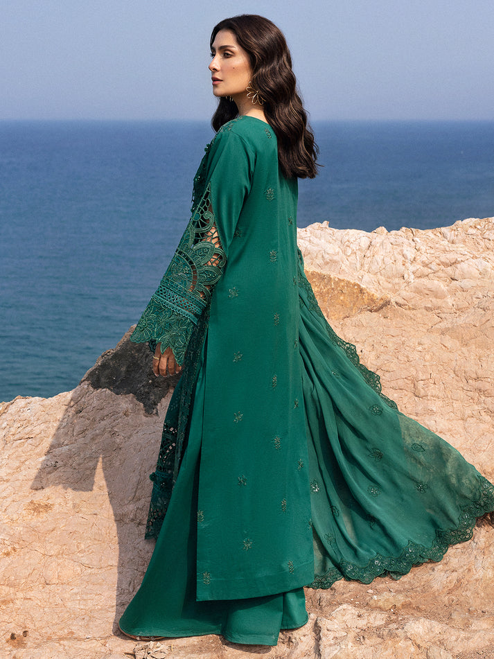 EIRENE BY MAHNUR | PREMIUM HEAVY EMBROIDERED SEQUENCE WORK & BEAUTIFULLY LAZER CUT DESIGN LAWN COLLECTION 25' | UNSTITCHED 3-PIECE SUIT