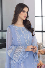 FAIRY GLOW BY AZURE | LUXURY FULLY HEAVY THREAD EMBROIDERED WORK WITH HEAVY CUT EMBROIDERED ORGANZA DRESS | UNSTITCHED 3-PIECE SUIT | I-00346 | ES48
