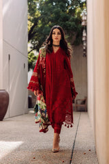 Saira Rizwan Red Luxury Lawn Collection Replica