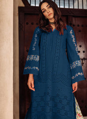ROSIE BY SAIRA RIZWAN -BLUE - LUXURY LAWN CHIKANKARI WORK WITH EMBROIDERED UNSTITCHED 3-PIECE SUIT