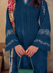 ROSIE BY SAIRA RIZWAN -BLUE - LUXURY LAWN CHIKANKARI WORK WITH EMBROIDERED UNSTITCHED 3-PIECE SUIT