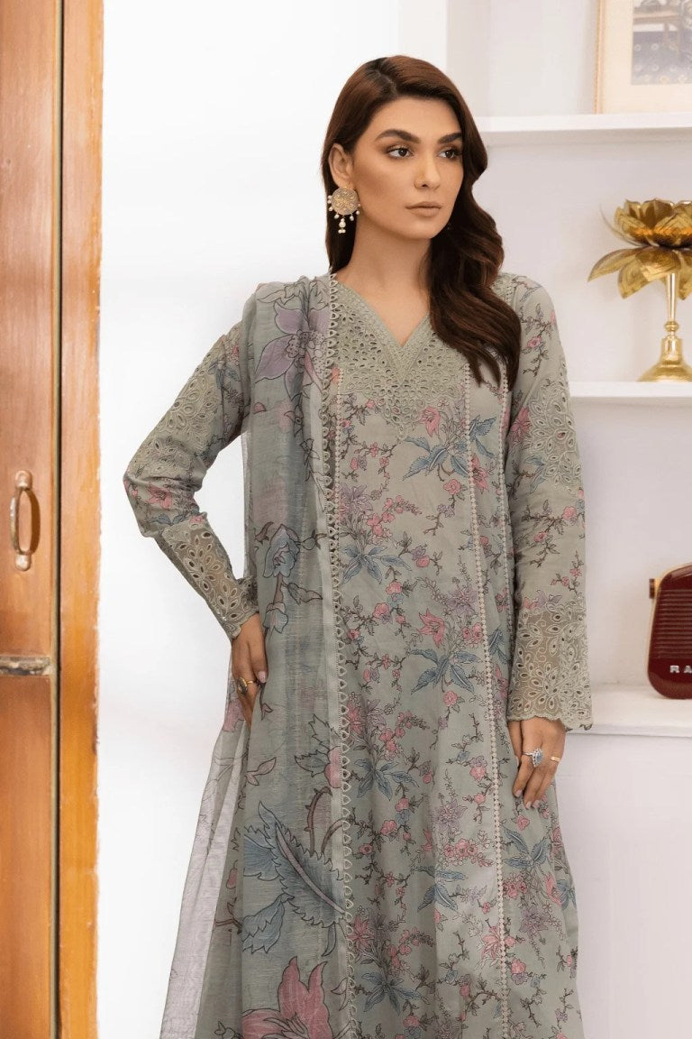 DASTAAN BY IZNIK PREMIUM EMBROIDERED WITH DIGITAL PRINTED LAWN UNSTITCHED 3-PIECE SUIT