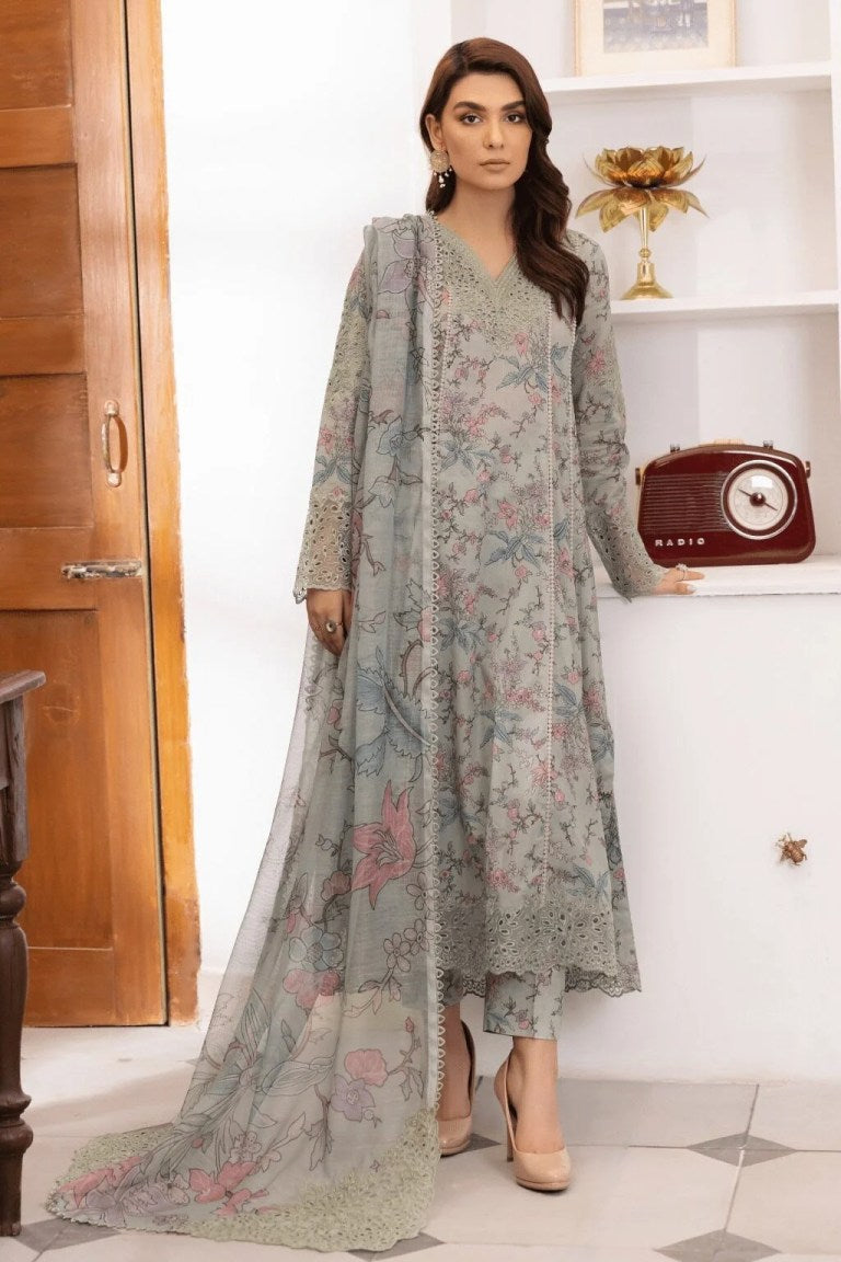 DASTAAN BY IZNIK PREMIUM EMBROIDERED WITH DIGITAL PRINTED LAWN UNSTITCHED 3-PIECE SUIT