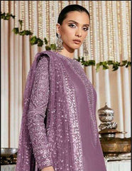 HUSSAIN REHAR - LUXURY RAW SILK WITH HAND EMBELLISHED WORK - EMBROIDERED UNSTITCHED 3-PIECE SUIT