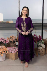 HANIA AMIR BY AZURE  |  ELEGANTLY FULL HEAVY HANDMADE EMBROIDERED CHIFFON | UNSTITCHED 3-PIECE SUIT