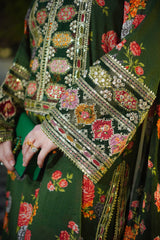 ANEELAS | LUXURY MULTI DIGITAL PRINTED SILK DRESS WITH FULL HEAVY MULTI THREAD EMBROIDERED SEQUENCE WORK | UNSTITCHED 3-PIECE SUIT