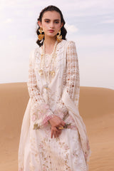 QALAMKAR | FESTIVE EID LAWN HEAVY EMBROIDERED CHICKANKARI WORK| UNSTITCHED 3-PIECE SUIT | KM-02 SAOIRSE