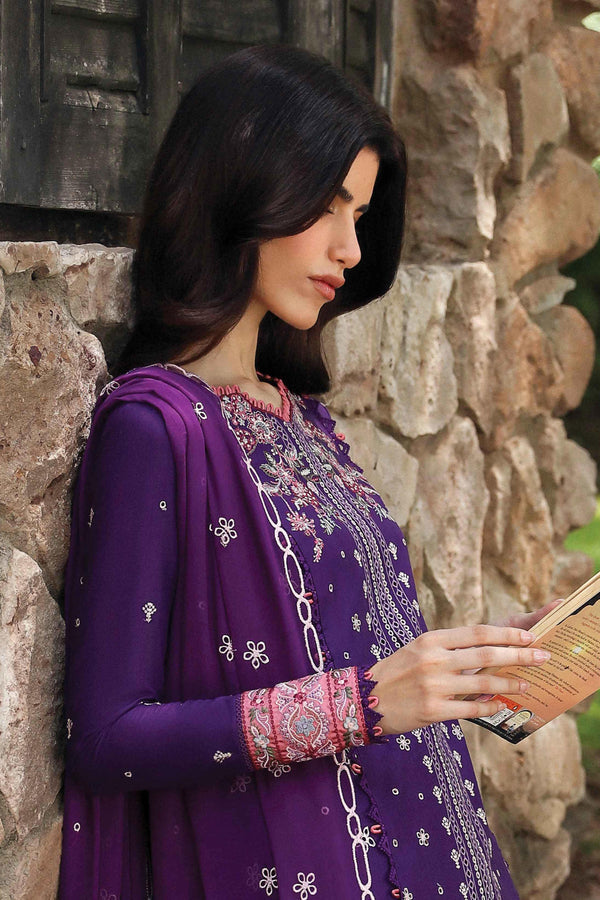 QLINEKARI BY QALAMKAR | HEAVY MULTI THREAD EMBROIDERED LAWN | UNSTITCHED 3-PIECE SUIT - LM-15-EIMERA