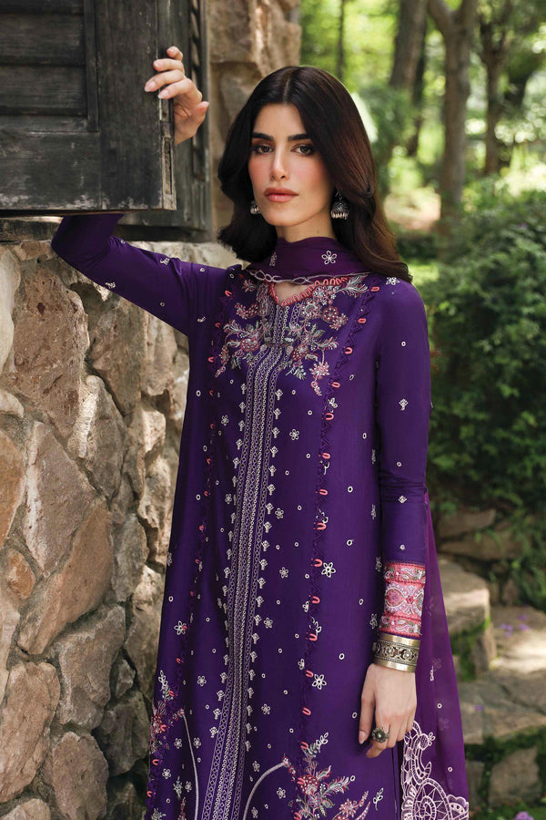 QLINEKARI BY QALAMKAR | HEAVY MULTI THREAD EMBROIDERED LAWN | UNSTITCHED 3-PIECE SUIT - LM-15-EIMERA