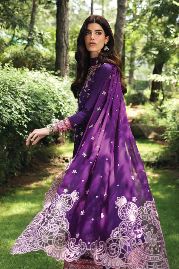 QLINEKARI BY QALAMKAR | HEAVY MULTI THREAD EMBROIDERED LAWN | UNSTITCHED 3-PIECE SUIT - LM-15-EIMERA