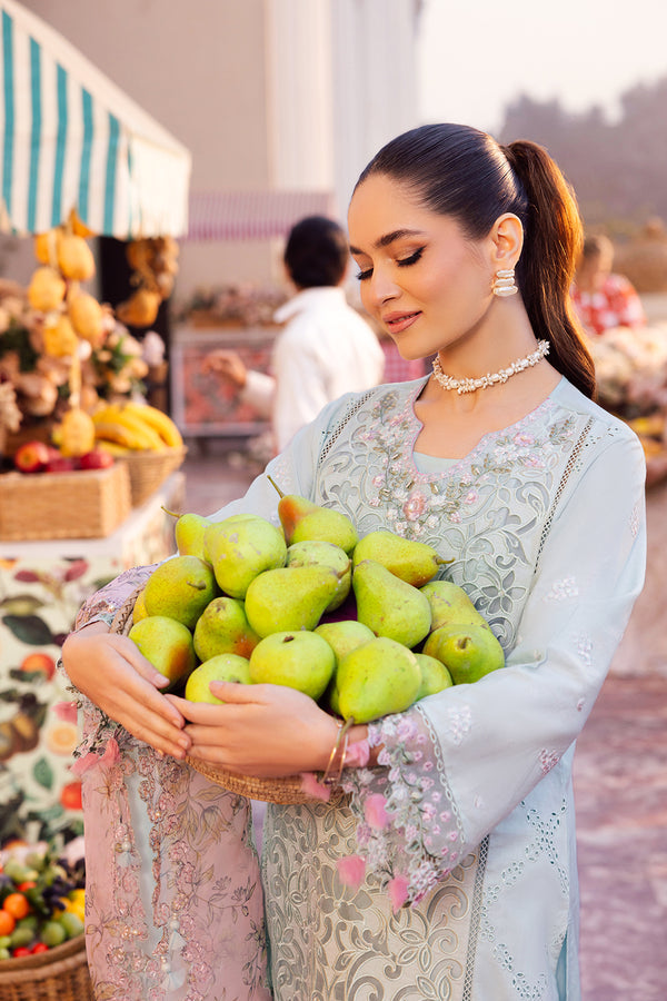 ROMAN HOLIDAY BY SARDINIA | CHICKENKARI WORK WITH LAZER CUT EMBROIDERED LAWN | UNSTITCHED 3-PIECE SUIT | CELIA