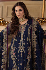 CHARIZMA | EXCLUSIVE WEAR | PREMIUM LUXURY HAND EMBELLISHMENT EMBROIDERED CHIFFON WITH PREMIUM EMBROIDERED DUPATTA | UNSTITCHED 3-PIECE SUIT