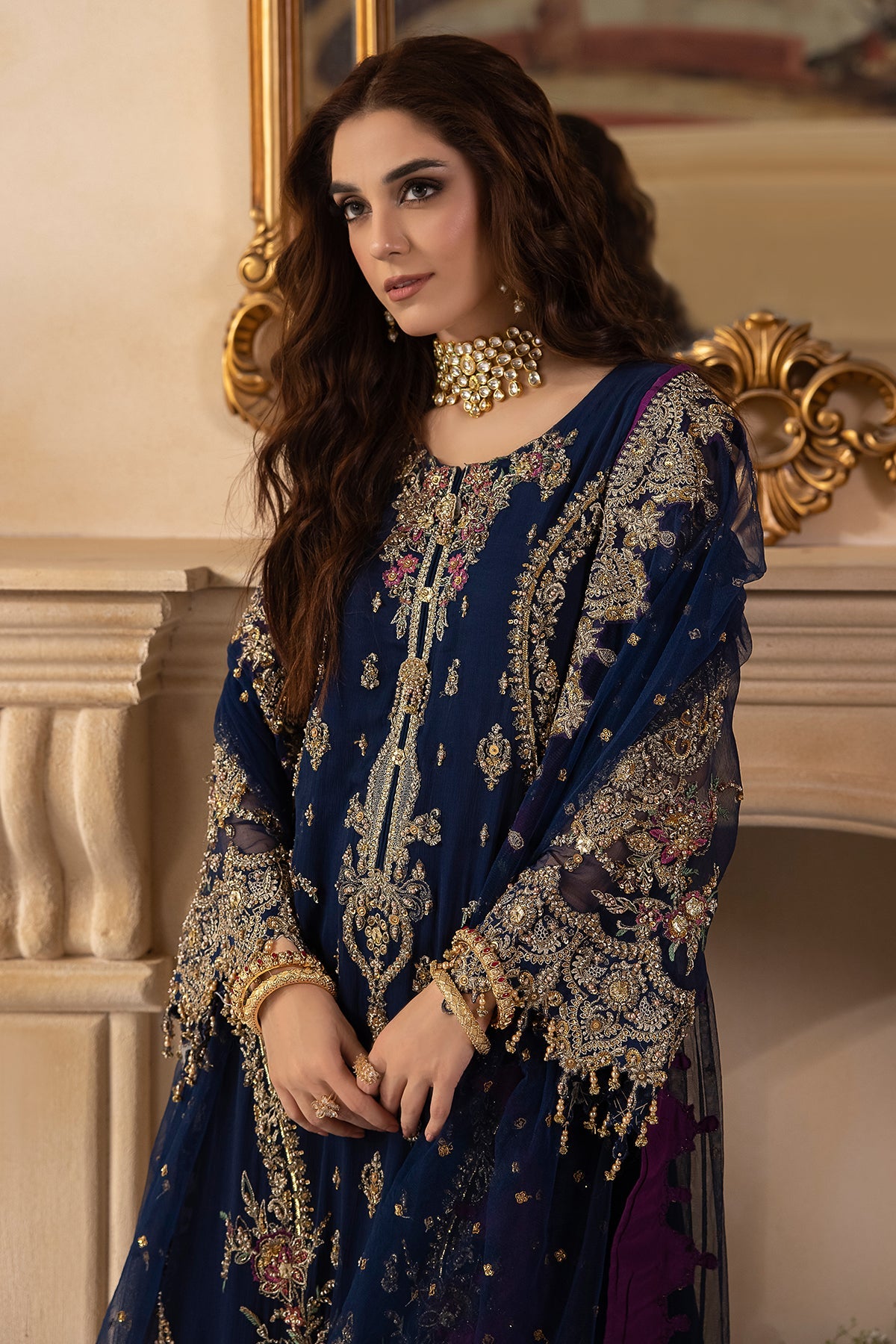 CHARIZMA | EXCLUSIVE WEAR | PREMIUM LUXURY HAND EMBELLISHMENT EMBROIDERED CHIFFON WITH PREMIUM EMBROIDERED DUPATTA | UNSTITCHED 3-PIECE SUIT