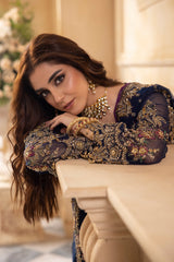 CHARIZMA | EXCLUSIVE WEAR | PREMIUM LUXURY HAND EMBELLISHMENT EMBROIDERED CHIFFON WITH PREMIUM EMBROIDERED DUPATTA | UNSTITCHED 3-PIECE SUIT