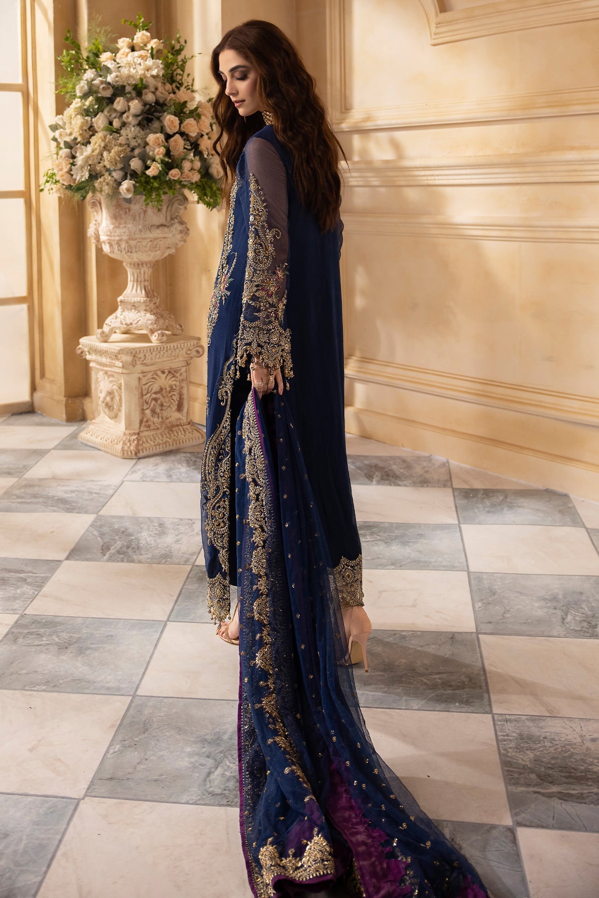 CHARIZMA | EXCLUSIVE WEAR | PREMIUM LUXURY HAND EMBELLISHMENT EMBROIDERED CHIFFON WITH PREMIUM EMBROIDERED DUPATTA | UNSTITCHED 3-PIECE SUIT
