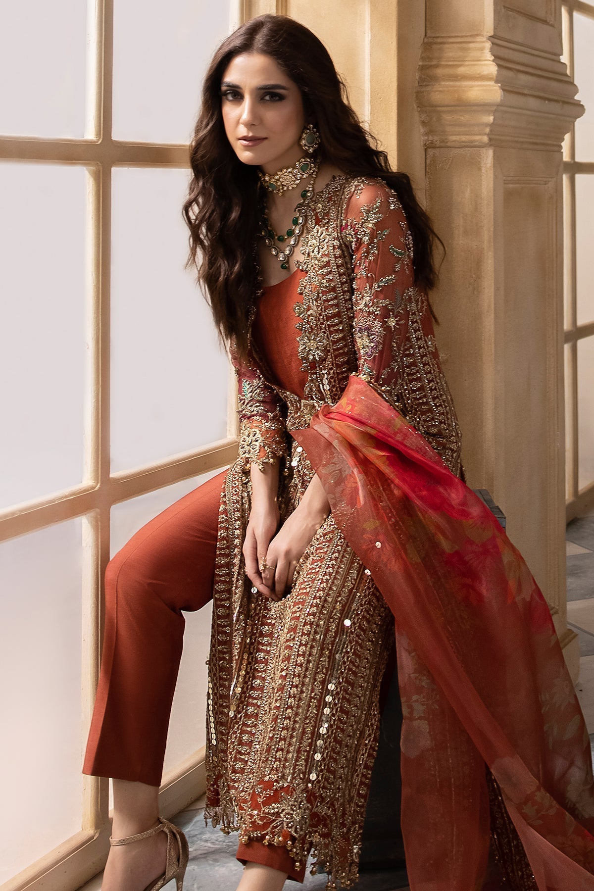 CHARIZMA | PURE LUXURY HANDMADE WORK CHIFFON WITH PREMIUM EMBROIDERED | UNSTITCHED 3-PIECE SUIT