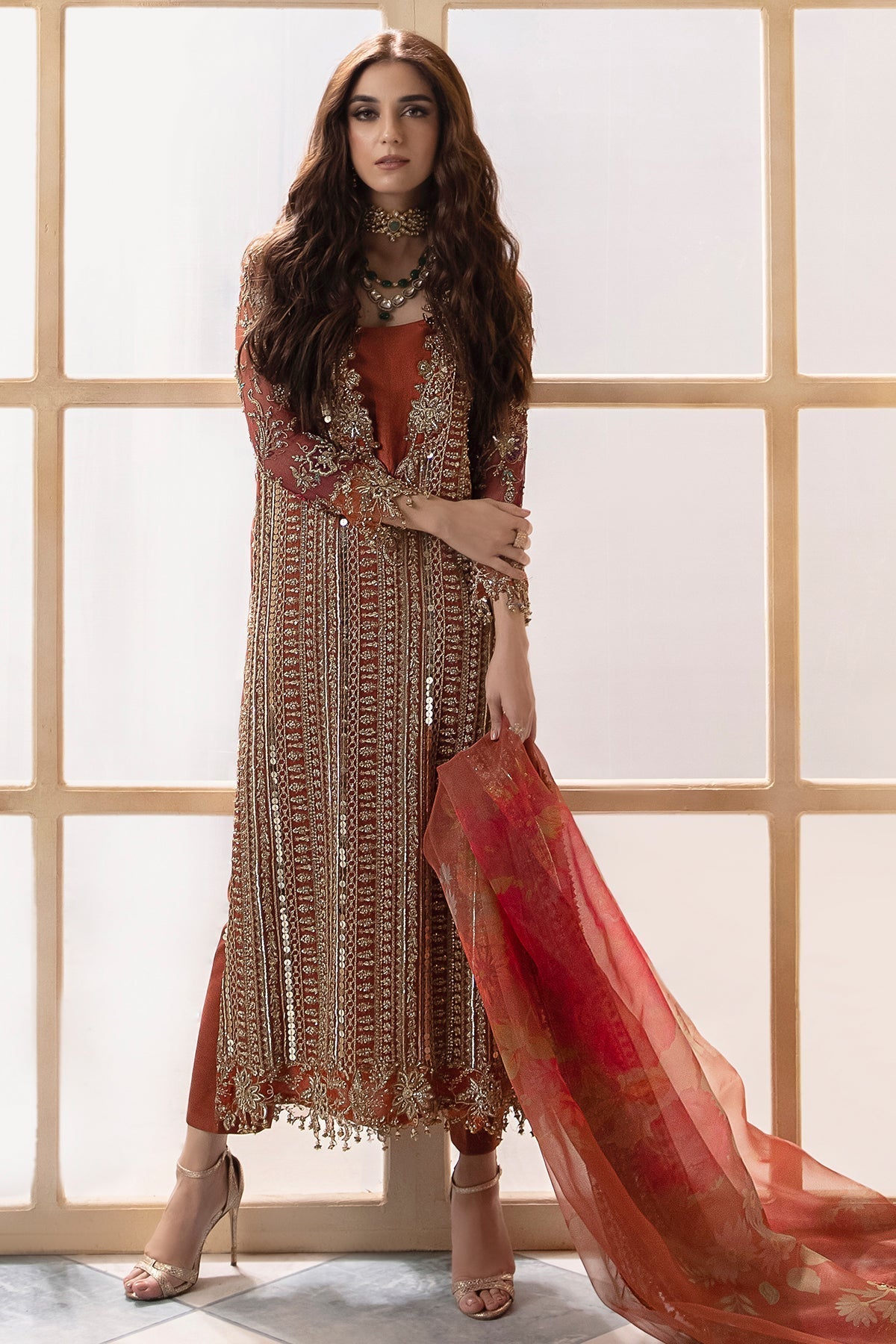 CHARIZMA | PURE LUXURY HANDMADE WORK CHIFFON WITH PREMIUM EMBROIDERED | UNSTITCHED 3-PIECE SUIT