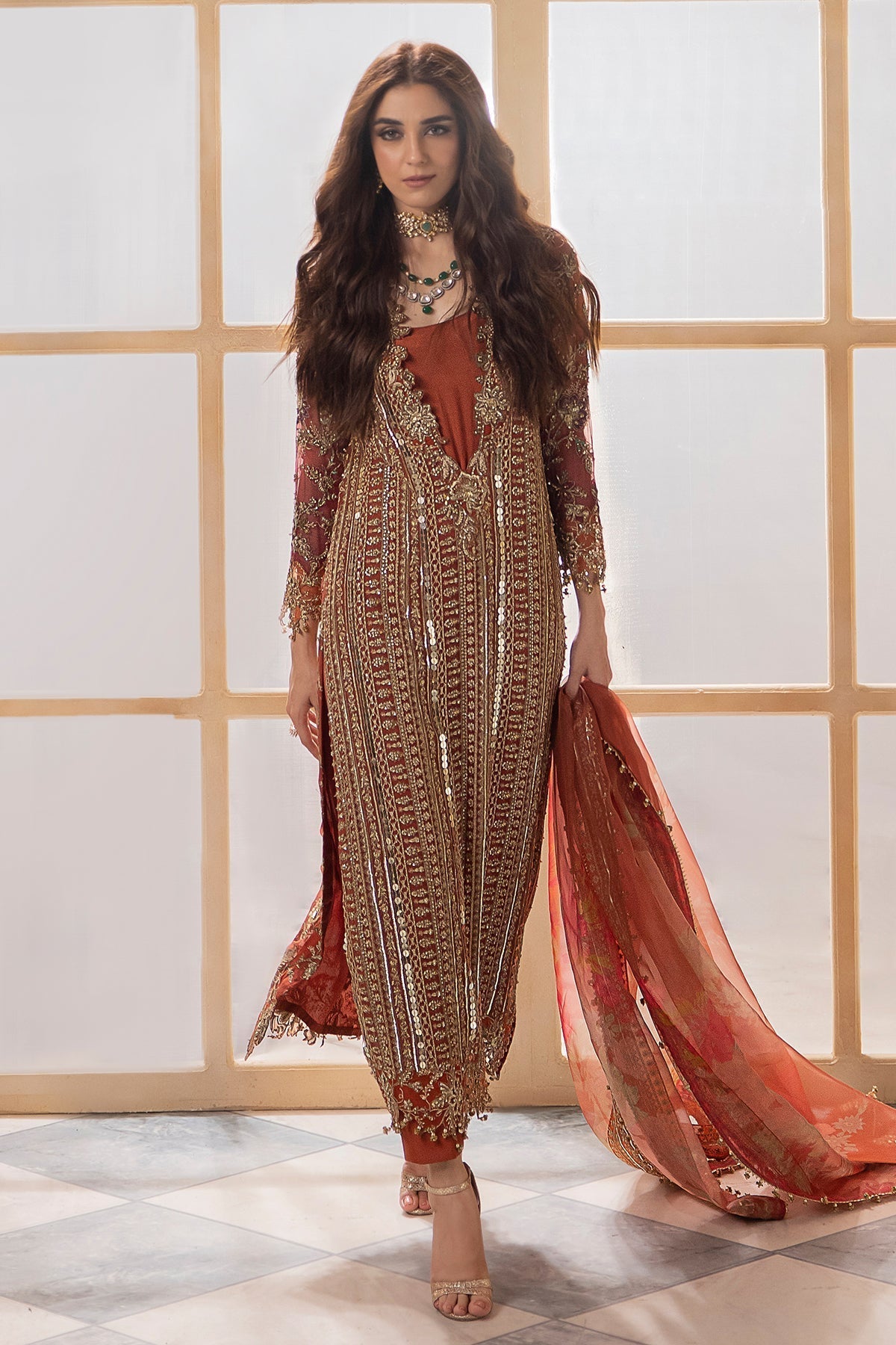 CHARIZMA | PURE LUXURY HANDMADE WORK CHIFFON WITH PREMIUM EMBROIDERED | UNSTITCHED 3-PIECE SUIT