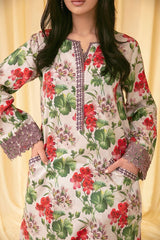 SUNNY MEADOW  BY MUSHQ 3D DIGITAL PRINTED LAWN WITH EMBROIDERED DRESS UNSTITCHED 3-PIECE