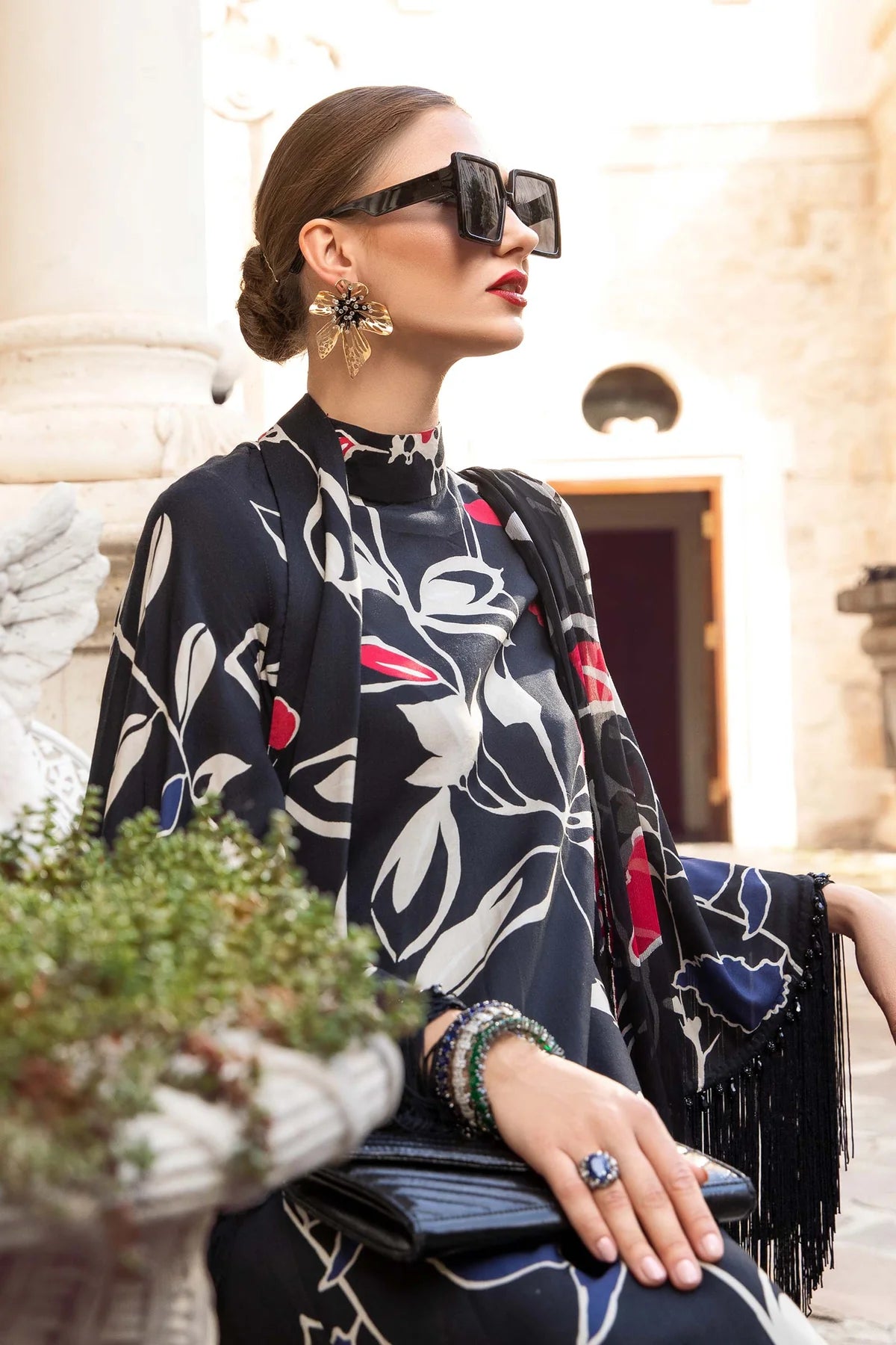 Maria B Printed Black Luxury Lawn Collection Replica