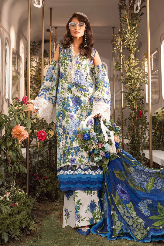 MARIA.B | DIGITAL PRINTED LAWN WITH EMBROIDERED | UNSTITCHED 3-PIECE SUIT |  MPT-2102-B