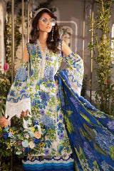 MARIA.B | DIGITAL PRINTED LAWN WITH EMBROIDERED | UNSTITCHED 3-PIECE SUIT |  MPT-2102-B