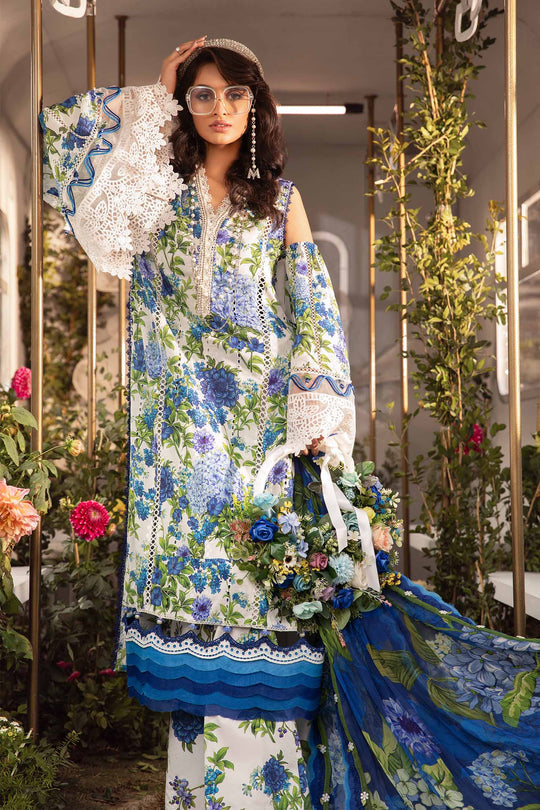 MARIA.B | DIGITAL PRINTED LAWN WITH EMBROIDERED | UNSTITCHED 3-PIECE SUIT |  MPT-2102-B