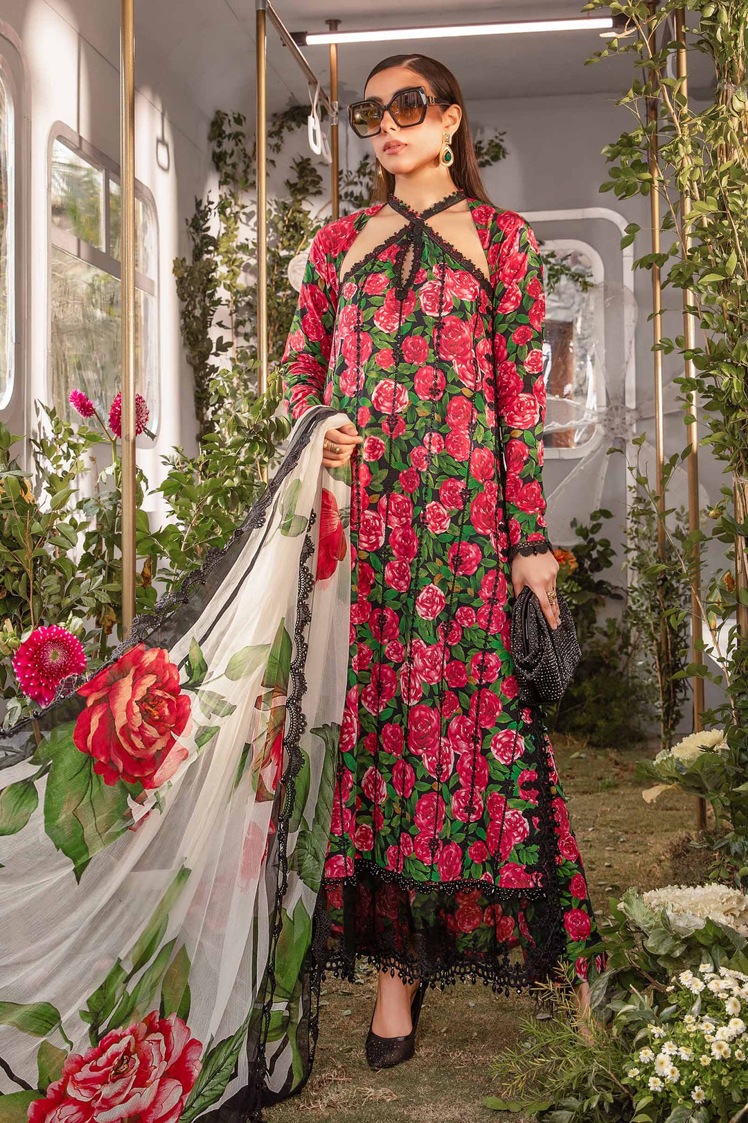 Maria B Mprint Black Luxury Lawn Collection Replica