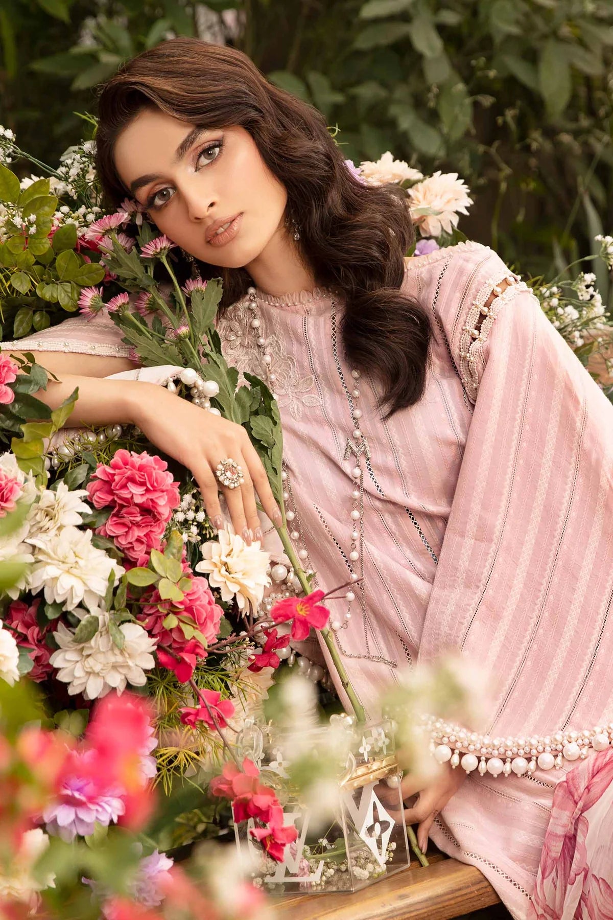 Maria B Pink Luxury Lawn Collection Replica