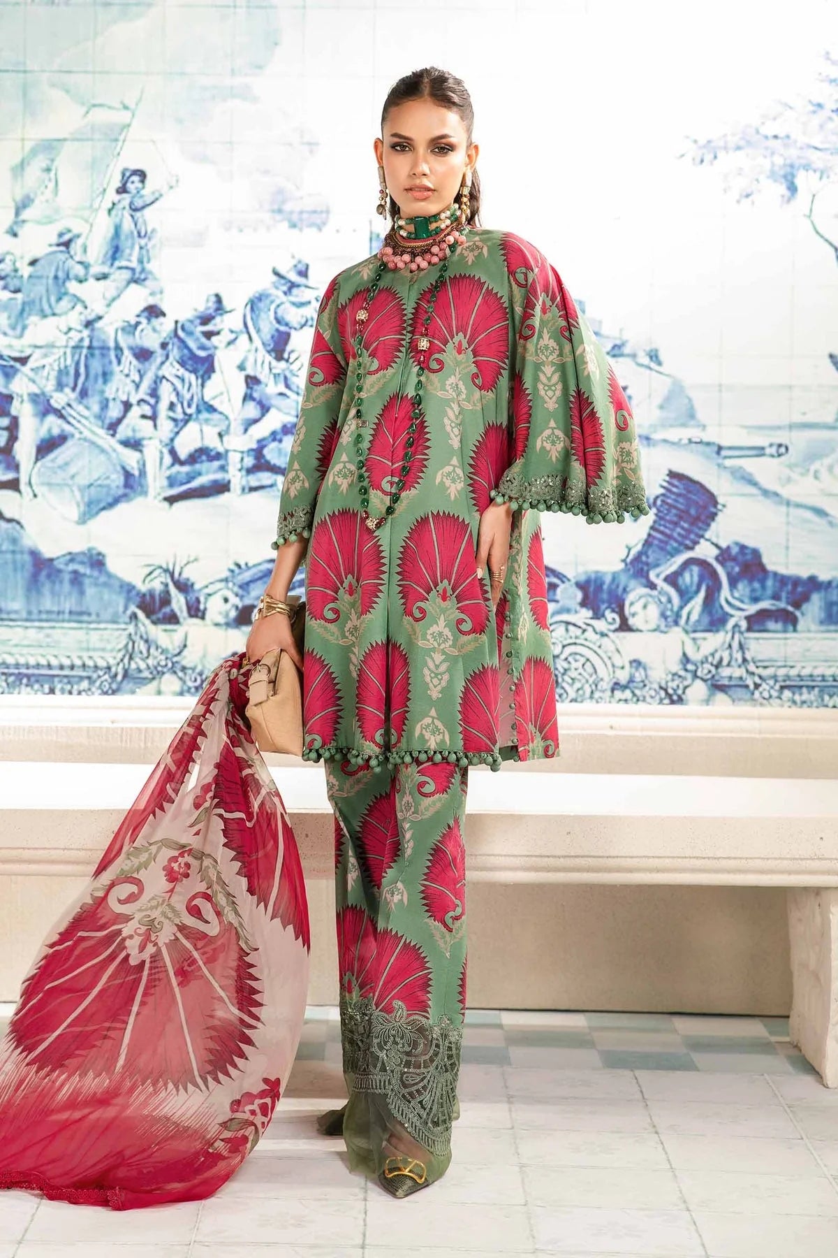 Maria B Green Digital Printed Lawn Collection Replica