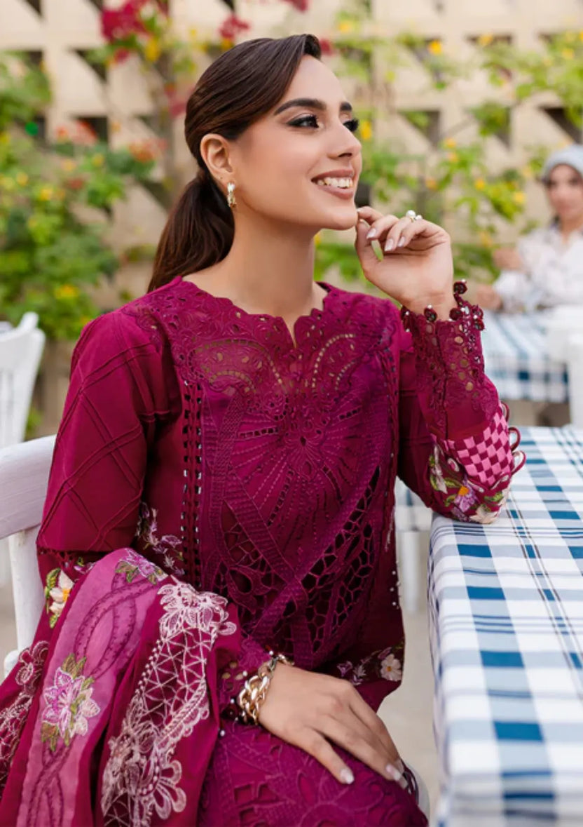 MONACO BY PARISHAY |ELEGANTLY HEAVY LAZER CUT DESIGN LAWN WITH MULTI THREAD EMBROIDERED WORK & CHICKENKARI WORK | UNSTITCHED 3-PIECE SUIT | MS-03