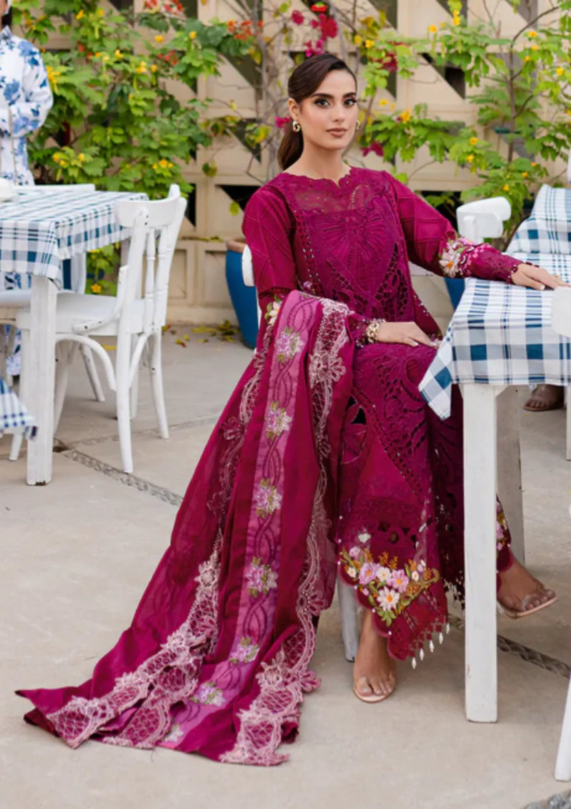 MONACO BY PARISHAY |ELEGANTLY HEAVY LAZER CUT DESIGN LAWN WITH MULTI THREAD EMBROIDERED WORK & CHICKENKARI WORK | UNSTITCHED 3-PIECE SUIT | MS-03