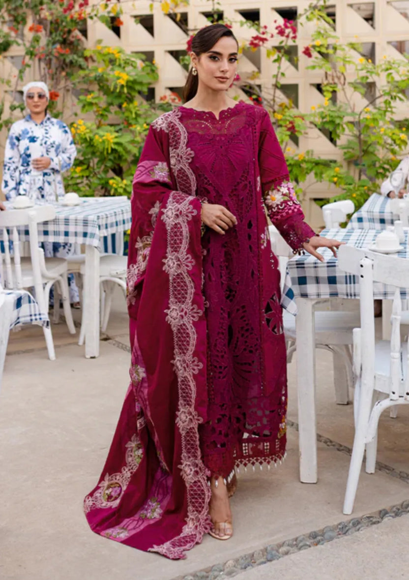 MONACO BY PARISHAY |ELEGANTLY HEAVY LAZER CUT DESIGN LAWN WITH MULTI THREAD EMBROIDERED WORK & CHICKENKARI WORK | UNSTITCHED 3-PIECE SUIT | MS-03