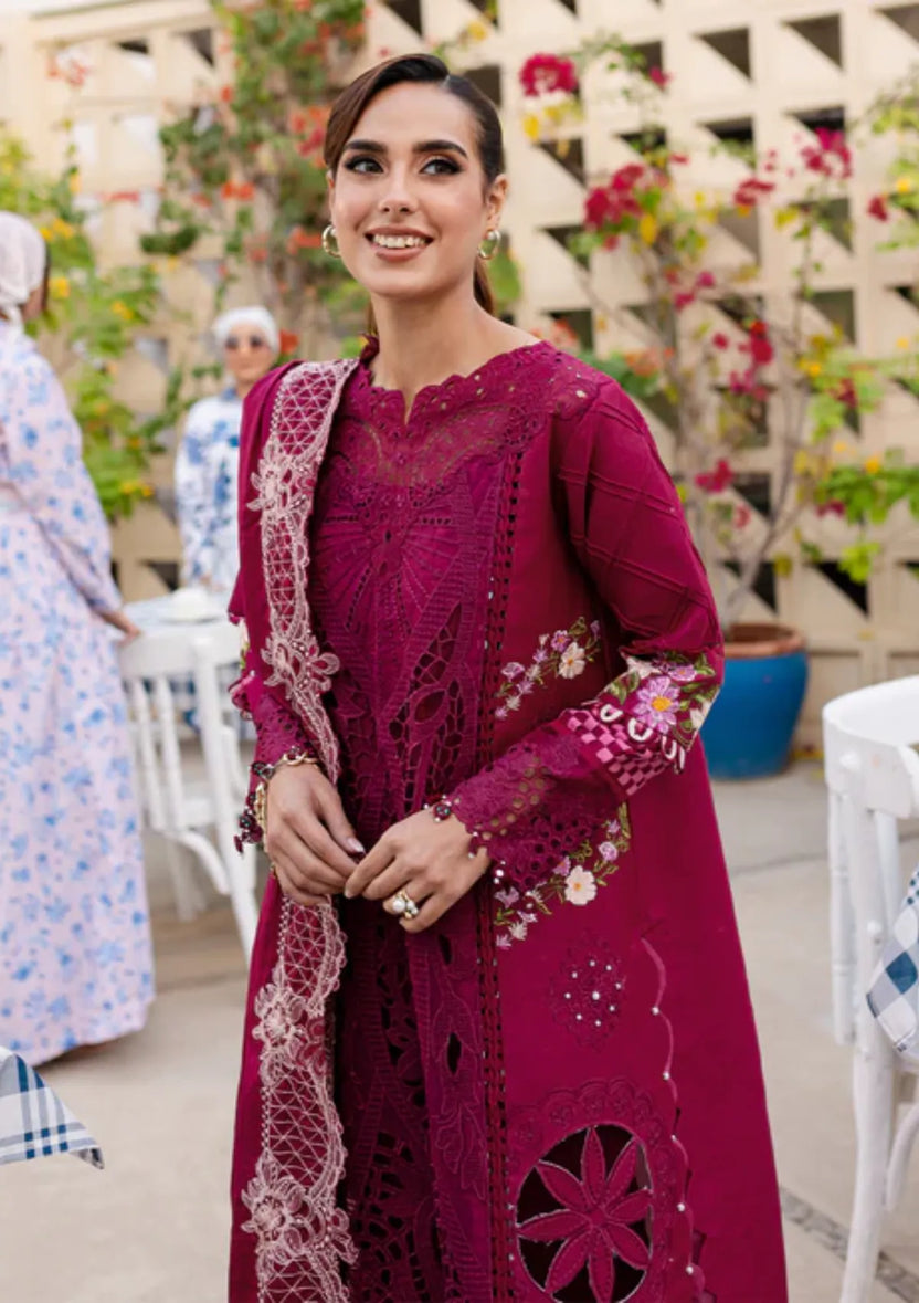 MONACO BY PARISHAY |ELEGANTLY HEAVY LAZER CUT DESIGN LAWN WITH MULTI THREAD EMBROIDERED WORK & CHICKENKARI WORK | UNSTITCHED 3-PIECE SUIT | MS-03