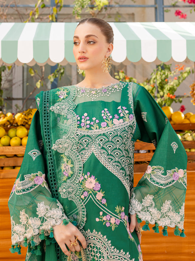 MONACO BY PARISHAY | HEAVY CHICKENKARI LAWN WITH MULTI THREAD EMBROIDERED WORK & HEAVY SCHIFFLI WORK | UNSTITCHED 3-PIECE SUIT | MS-09