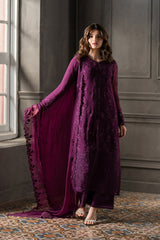 ROSE NOIR BY AZURE | LUXURY CHICKENKARI LAWN WITH FULLY HEAVY THREAD EMBROIDERED SEQUENCES WORK | UNSTITCHED 3-PIECE SUIT | D-I-01940