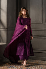 ROSE NOIR BY AZURE | LUXURY CHICKENKARI LAWN WITH FULLY HEAVY THREAD EMBROIDERED SEQUENCES WORK | UNSTITCHED 3-PIECE SUIT | D-I-01940