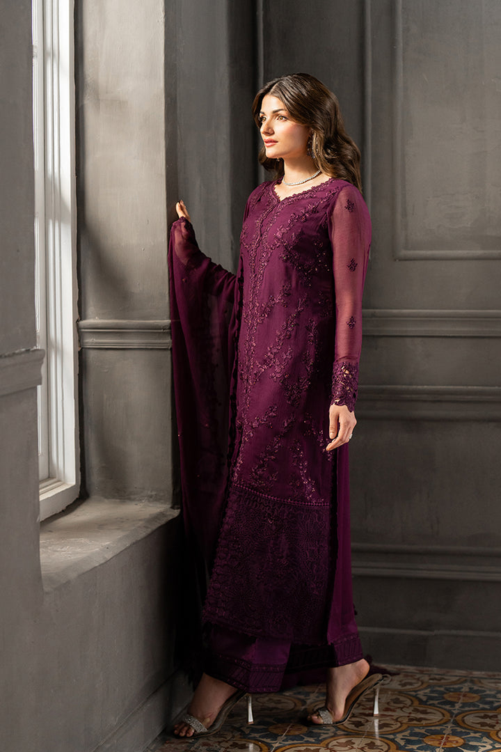 ROSE NOIR BY AZURE | LUXURY CHICKENKARI LAWN WITH FULLY HEAVY THREAD EMBROIDERED SEQUENCES WORK | UNSTITCHED 3-PIECE SUIT | D-I-01940