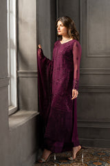 ROSE NOIR BY AZURE | LUXURY CHICKENKARI LAWN WITH FULLY HEAVY THREAD EMBROIDERED SEQUENCES WORK | UNSTITCHED 3-PIECE SUIT | D-I-01940