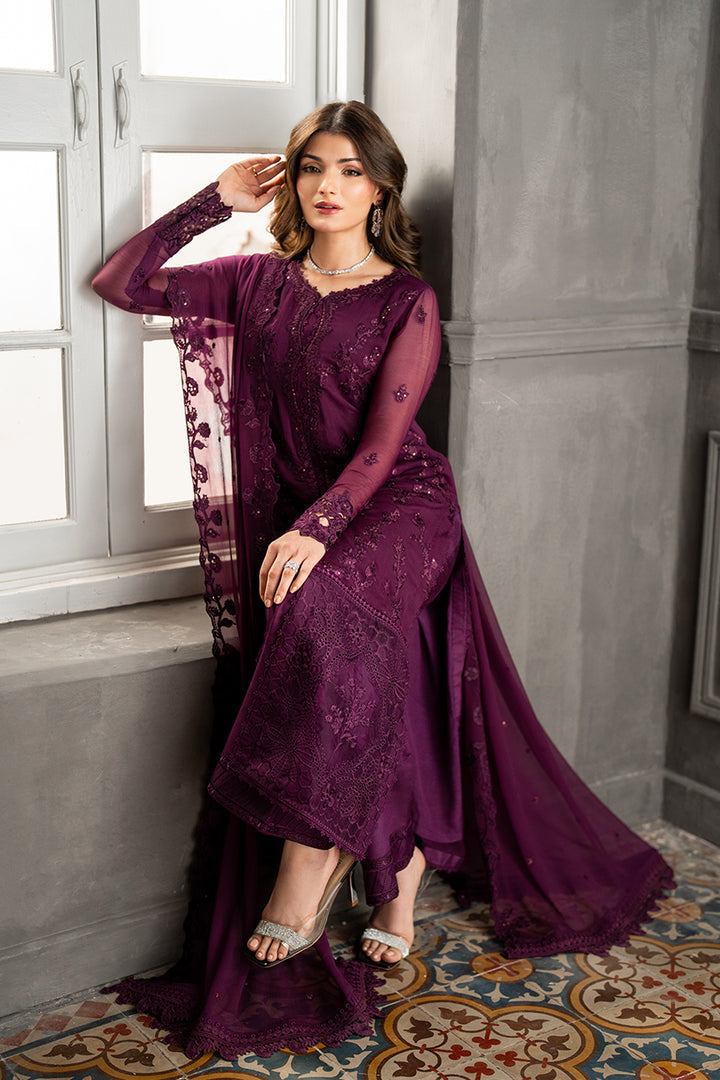 ROSE NOIR BY AZURE | LUXURY CHICKENKARI LAWN WITH FULLY HEAVY THREAD EMBROIDERED SEQUENCES WORK | UNSTITCHED 3-PIECE SUIT | D-I-01940