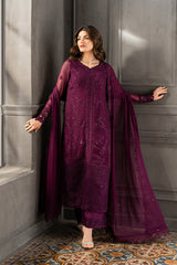 ROSE NOIR BY AZURE | LUXURY CHICKENKARI LAWN WITH FULLY HEAVY THREAD EMBROIDERED SEQUENCES WORK | UNSTITCHED 3-PIECE SUIT | D-I-01940