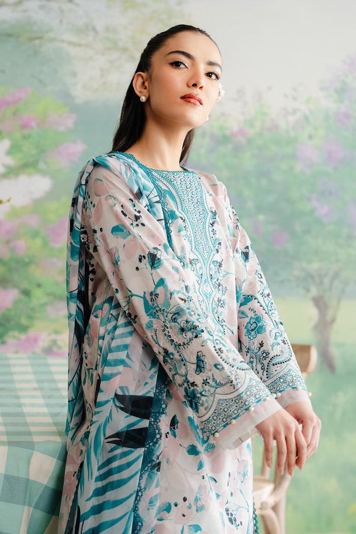 AFROZEH - THE FLORAL CHARM - CASHMERE - DIGITAL PRINTED LAWN WITH EMBROIDERED UNSTITCHED 3-PIECE SUIT