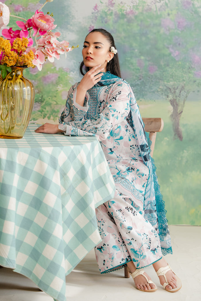 AFROZEH - THE FLORAL CHARM - CASHMERE - DIGITAL PRINTED LAWN WITH EMBROIDERED UNSTITCHED 3-PIECE SUIT