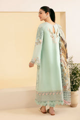 QLINEKARI BY QALAMKAR |  CHICKANKARI LAWN HEAVY EMBROIDERED | UNSTITCHED 3-PIECE SUIT | SQ-06 AFROZEH