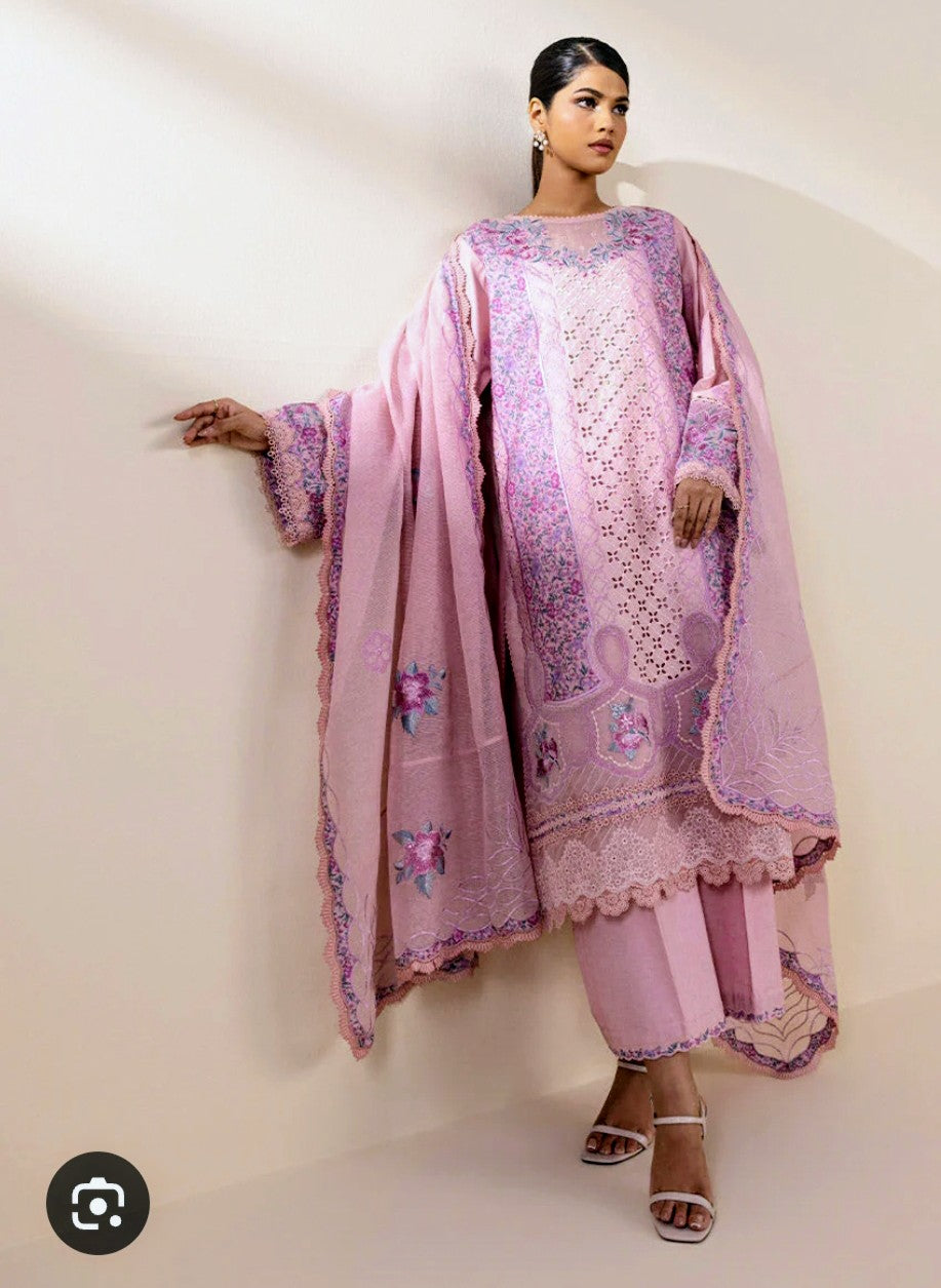 SAPPHIRE | LUXURY CHICKENKARI LAWN WITH MULTI THREAD EMBROIDERED WORK & SCHIFFLI EMBROIDERED WORK | UNSTITCHED 3-PIECE SUIT