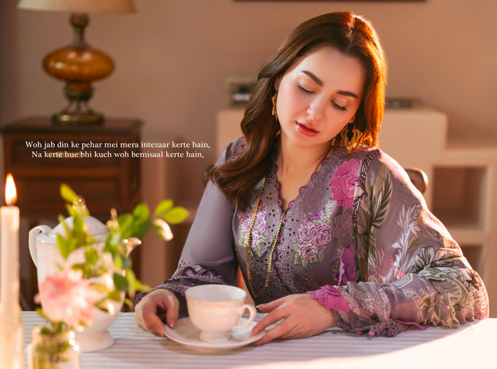 OMBRE INTEZAR BY JADE X HANIA AMIR - LUXURY LAWN | HEAVY CHICKANKARI WORK WITH FULL EMBROIDERED UNSTITCHED 3-PIECE SUIT