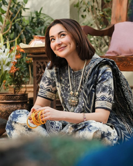SAPPHIRE | LUXURY DIGITAL PRINTED WITH EMBROIDERED LAWN | UNSTITCHED 3-PIECE SUIT | D-210