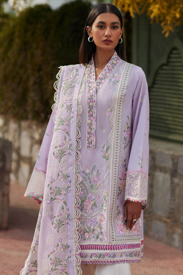 ELAN | LUXURY CHICKANKARI LAWN WITH MULTI THREAD EMBROIDERED | UNSTITCHED 3-PIECE SUIT | ZENEL (EL24-08 A)